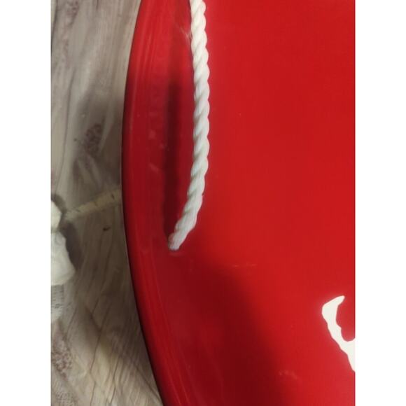 Flexible Flyer Steel Saucer 26" Metal Winter Snow Sled Smuttynose. Red - Picture 4 of 5